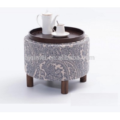 Design Wooden Fabric Storage Ottoman Also Wooden Tea Table