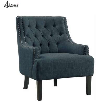 Living RoomNail Head Decoration Tufted Backrest Arm Chair