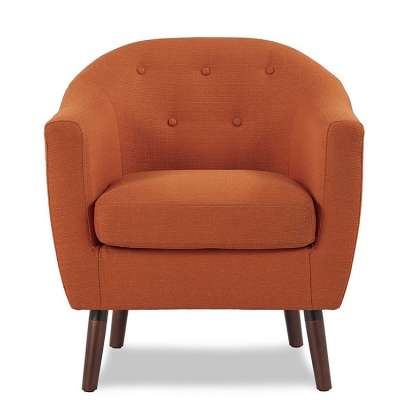 Luxury High Back Accent Orange Dinning Chair