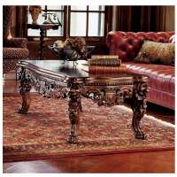 IN STOCK  Grand Hall Lion Leg Coffee Table  Medieval antique coffee table  Medieval Coffee table Hand-carved mahogany